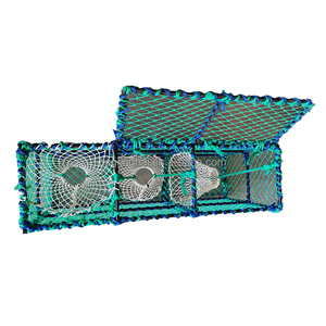 Trampa Rectangular para Langostas de Alta Resistencia, 70x40x20cm, Red de HDPE, Marco de Acero Galvanizado, 2 Entradas, para Pesca en Alta Mar - Product Image 4