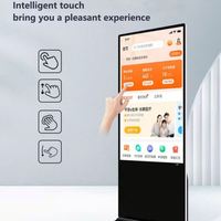 Pantalla LCD Táctil Capacitiva/Infrarroja de 32/43/49 Pulgadas, 1080p, IP65, Señalización Digital, Pantalla Publicitaria, Soporte de Pie para Elevador