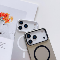 Nouvelle coque de protection antichoc colorée avec chargement magnétique laser pour iPhone 17 16 Pro Max 15 Pro 14 Plus