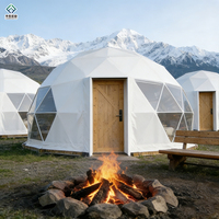 Tente dôme de camping en PVC imperméable 4 saisons, durable, luxe, préfabriquée, pour glamping, maison dôme géodésique