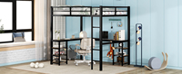 Maison école appartement dortoir industriel adulte étudiant métal Loft lits superposés avec cadre de lit de bureau