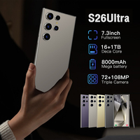 Smartphone S26 Ultra Global Desbloqueado 5G, Pantalla de 7.3 Pulgadas, 16GB+1TB, Deca Core, Android 14, Cámara de 108MP, Venta al Por Mayor