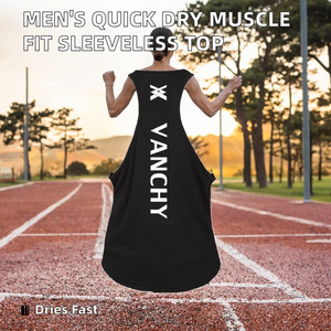 Men's Formal Running Training Muscle Tank Top Breathable Quick Dry European and American Waistcoat Sleeveless - Product Image 2