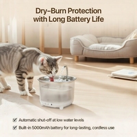 Fontaine à eau intelligente sans fil OEM 3L pour animaux de compagnie, double capteur radar, distributeur d'eau automatique en acier inoxydable pour chats et chiens