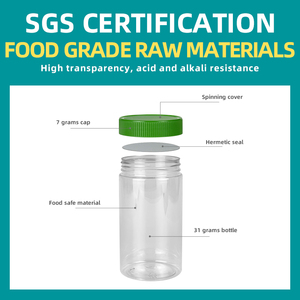 Proveedor de fábrica, embalaje barato, contenedor de botella para mascotas sellado vacío, tarros de mantequilla de maní de plástico de 550ML - Product Image 5