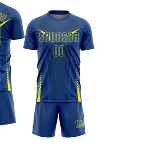 Nouvel ensemble de maillots de football personnalisés pour hommes, uniforme de football à manches courtes, vêtements de sport d'équipe, tenue d'entraînement respirante avec short - Product Image 2