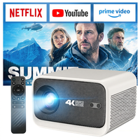 Projecteur intelligent portable 1080P LCD LED 4K avec haut-parleurs intégrés, mise au point automatique, WiFi 5G, home cinéma, directement de l'usine