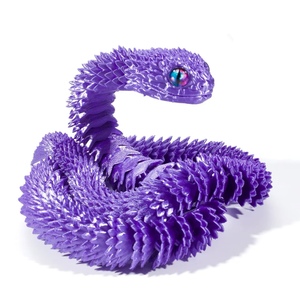 Maßgefertigte 3D-Gedruckte Edelstahl-Schlangen-Spielzeuge 30cm/45cm/60cm Bewegliche Viper für Ostern Weihnachten Halloween - Product Image 4