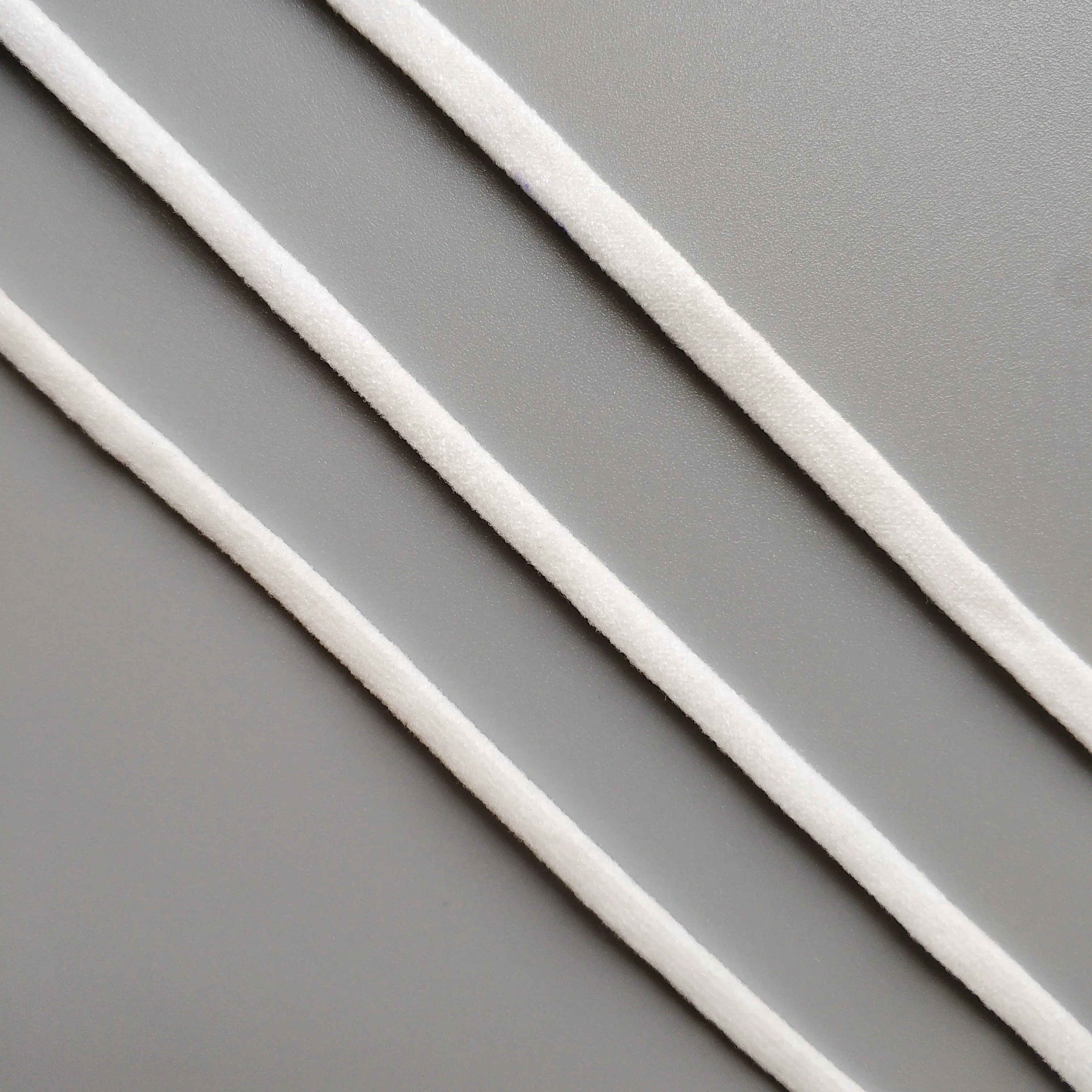 3,4,5,6mm सफेद काले फ्लैट लोचदार कॉर्ड बैंड earloop चेहरे मास्क के लिए