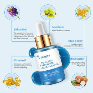 Private Label 100% Pure & Natural Vegan Anti-âge Rides Nuit Repair Glow Vitamin E Squalane Huile essentielle du visage pour le visage - Product Image 5