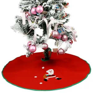 更便宜的36英寸圣诞老人圣诞树地毯非织造毡圣诞树裙装饰