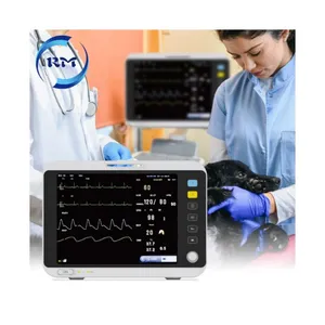 Monitor multiparâmetro portátil de 12 polegadas para uso veterinário NIBP SPO2 TMEP RESP monitor de pacientes de fábrica de design de moda