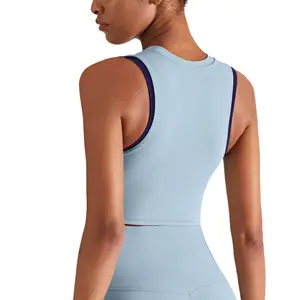 OEM INS Lulu spor iç çamaşırı çarpışma renk ekleme şok emici göğüs pedi moda yoga yeleği spor sutyeni GYN Yoga kıyafeti sutyen