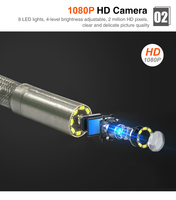 Caméra d'inspection HD sans fil portable USB WIFI, endoscope vidéo à articulation bidirectionnelle, se connecte au téléphone portable