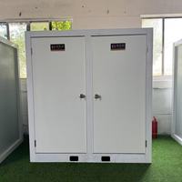 Design Flat Pack di assemblaggio rapido di servizi igienici prefabbricati portatili moderni per cantieri e parchi in acciaio
