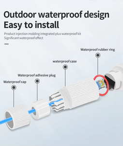 Fábrica al por mayor 10/100Mbps exterior impermeable 24V a DC12V 1.2A POE divisor módulo de fuente de alimentación separador de red sistema CCTV - Product Image 4