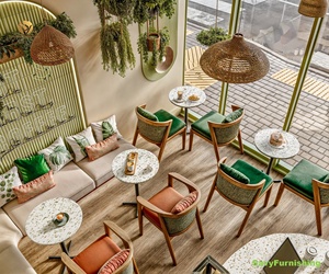 Pequeña cafetería 3D Interior Rendering Modern Cafe Shop Mostrador Diseño Personalizado <span class=keywords><strong>Coffee</strong></span> Bar Muebles Set Factory Outlet - Product Image 5