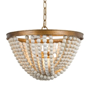 Nueva Lámpara de Techo de Diseño Americano Retro <span class=keywords><strong>Bohemia</strong></span> con Cuentas de Madera de Color Arcaico para Sala de Estar - Product Image 1