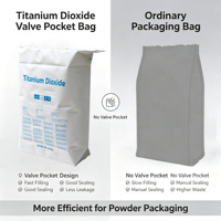 Sacs en PE robustes avec valve 25-50 kg, à purge rapide, anti-fuite, pour le dioxyde de titane