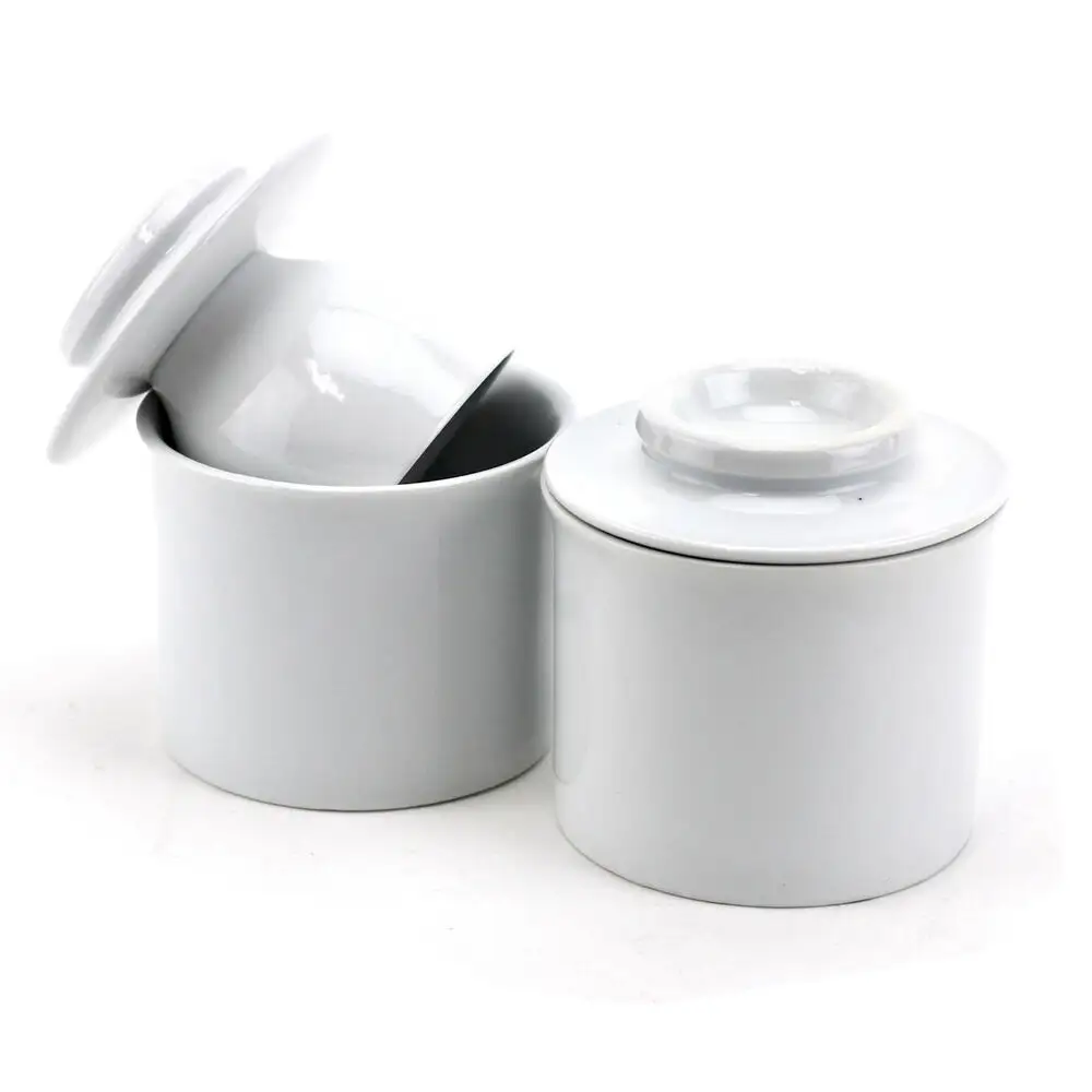 Juego de vajilla de cerámica personalizada para la cocina, utensilios de cerámica hechos a mano para la mantequilla