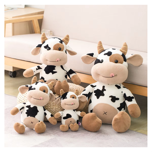 Peluche de <span class=keywords><strong>Vaca</strong></span> Kawaii en Oferta, Almohada de <span class=keywords><strong>Vaca</strong></span> Suave de Algodón Rellena, Compañero de Peluche para Niños, Relleno de Algodón PP, Regalo Perfecto para Novia - Product Image 1