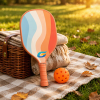 Vente directe usine Raquette de pickleball en bois alvéolé pour l'entraînement des enfants, sélection de couleurs personnalisée, sports de plein air, transfrontalier