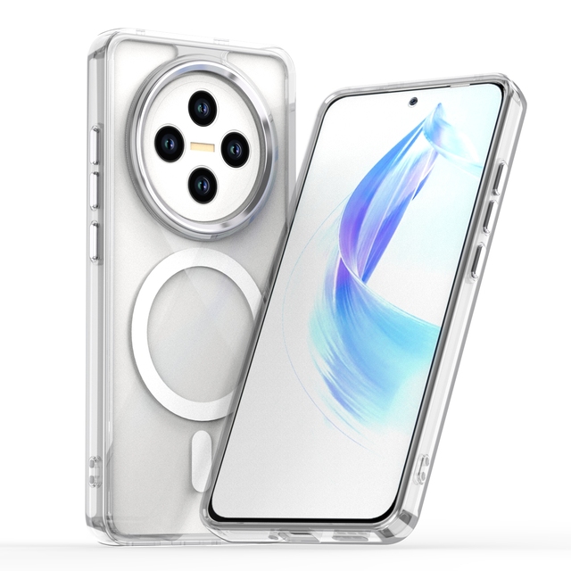 Crystal Clear With Metal Lens Ring Case for OPPO RENO13 F 13FS RENO 12 A80 A3 A40 A79 A60 A98 A78 Magnetic Wireless Charge Cover