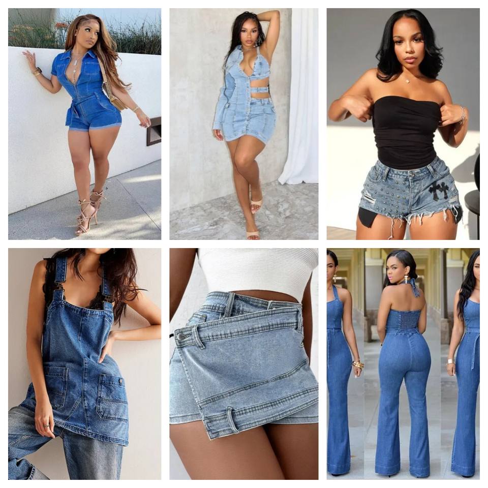 Randon Pattern Examples Wholesale Women's High Waisted Elastic Hip Lifting Slim Fit Jeans ...