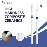HYTOOS Embouts de ponceuse à ongles coniques en céramique composite blanche 1,5/2 mm, haute dureté, professionnels, pour le nettoyage des cuticules et l'élimination du gel