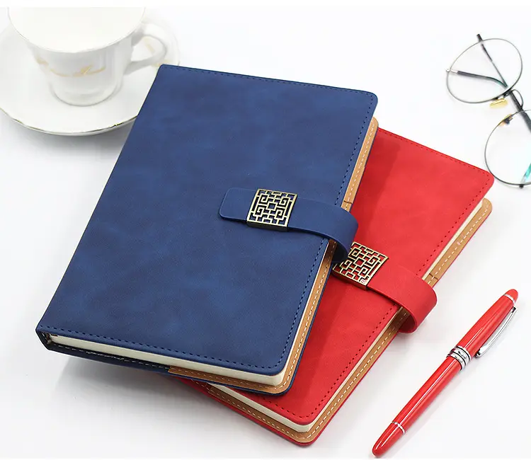 Hot selle leather sublimation soft cover a5 diary notebook gift set traveler's notebook with pen