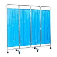 Paravent médical pliable sur mesure en acier inoxydable 201, 3/4/5/6 panneaux, avec roulettes, rideau, hauteur 1,8 m, pour hôpital/clinique