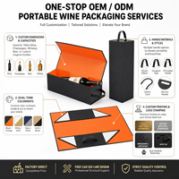 Boîte d'emballage pliable en carton gris avec poignée supérieure et fermeture magnétique, finition mate, pour vin, brandy et vodka
