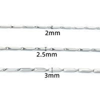 Collier en chaîne à maillons facettés en acier inoxydable, chaîne torsadée polie, bijoux pour hommes
