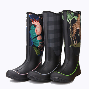 Bottes d'extérieur en caoutchouc pour femme, imperméable, hauteur des genoux, intérieur néoprène, adapté pour la pêche, la chasse, l'équitation, modèle - Product Image 2