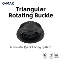 Système de laçage rapide automatique triangulaire rotatif pour baskets et chaussures de sport, avec boucle en fil d'acier durable, OEM/ODM