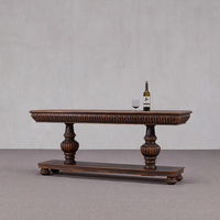 Meubles de maison, table à manger de style américain rétro, plusieurs tailles, bois massif, écologique, durable, assemblé, bar à domicile, salle à manger