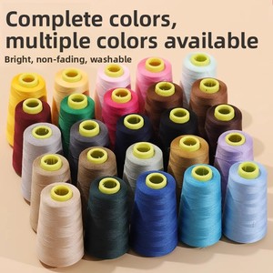 Hilo de máquina de coser para el hogar colorido <span class=keywords><strong>402</strong></span>, hilo de coser de poliéster plano teñido, fino, blanco, para ropa, hilo Pagoda - Product Image 4