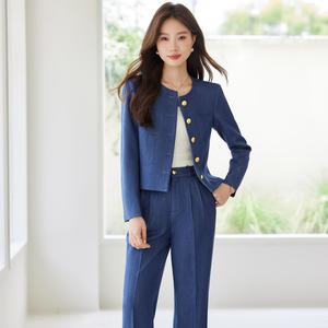 Conjunto de Traje de Dos Piezas para Mujer, Estilo Profesional, Súper Elegante, Primavera-Otoño, Abrigo Informal, Temperamento de Hermana Mayor - Product Image 3