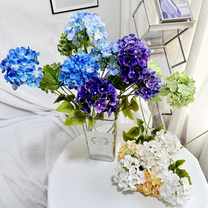 Fleurs artificielles Meiyu Craft, hydrangea à 2 têtes, fleur en soie, décoration de table, décoration de mariage, décoration de la maison - Product Image 4