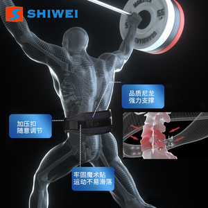 Shiwei Weightlifting Back Support <b>Belt</b> Adjustable Professional Waist Protection For <b>Squat</b> Deadlift Adult - Product Image 1