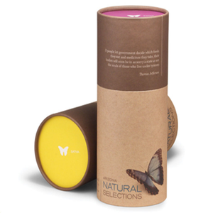 Tube naturel original pour huile essentielle faciale, artisanat fait main, biologique, élaboré, moderne, minimaliste, pot cylindrique en papier rigide - Product Image 5