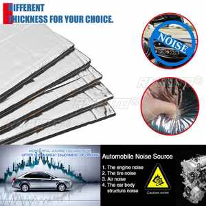 5/10 piezas 50x30cm 10mm Aislante Acústico y Térmico de Aluminio para Coche, Alfombrilla Antiruido para Capó - Product Image 2