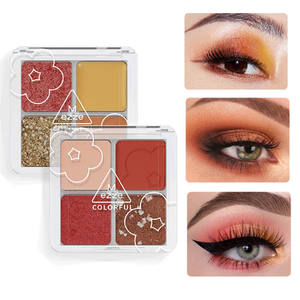 Высокое качество 4 вида цветов палитры теней для век минеральный краситель, защита от воды, Длительное Действие, палитра теней для век - Product Image 4