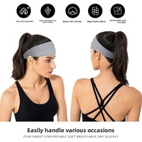 Bandeau de sport imprimé élastique anti-transpiration pour la course, le yoga, le fitness et le tennis, sangle de fixation pour casque