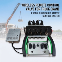 Vanne solénoïde industrielle étanche à 4 voies avec télécommande radio sans fil pour pont roulant et camion pompe à béton