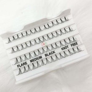 Vietnam Usine Meilleur Prix Haute Qualité À La Main Cheveux Synthétiques Naturel Long Flare Cils Grappes Premade Extensions De Cils - Product Image 6