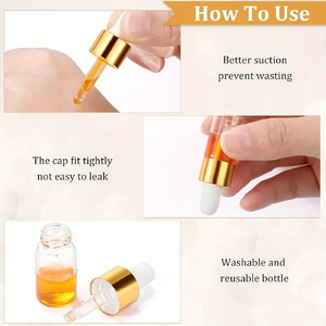 Flacon compte-gouttes en verre rose doré pour sérum, modèle W81 de la marque Capot, pour emballage personnalisé d'huiles essentielles, avec écran de protection, vente en gros - Product Image 2