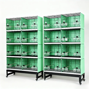 <span class=keywords><strong>Cage</strong></span> d'élevage d'oiseaux, <span class=keywords><strong>cage</strong></span> à perroquets naturelle, grande <span class=keywords><strong>cage</strong></span> à oiseaux en métal, moderne, canari, cages d'élevage multi-niveaux pour oiseaux avec plateau en plastique - Product Image 3