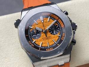 Reloj Mecánico de Lujo para Buceo, de la Mejor Calidad, 42 mm, Fábrica MS, Movimiento ETA 3124, Modelo 26703, Multifunción, Cronógrafo, Color Naranja - Product Image 2