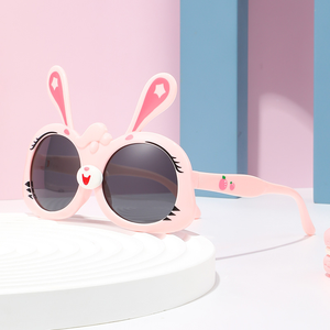แว่นกันแดดเด็กการ์ตูนลายกระต่ายรุ่นใหม่ แว่นตาสำหรับเด็กผู้หญิง คุณภาพสูง วัสดุ TPEE โพลาไรซ์ - Product Image 6